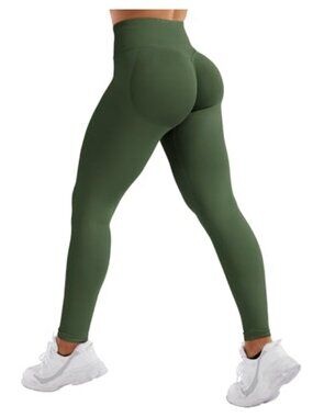 Seamless Scrunch Leggings 25" High Stretch Workout Yoga Pants